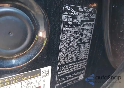 2023 Jaguar F-Pace R-Dynamic S P400 Awd Automatic z USA, uszkodzony, nr VIN SADCT2FU2PA708060